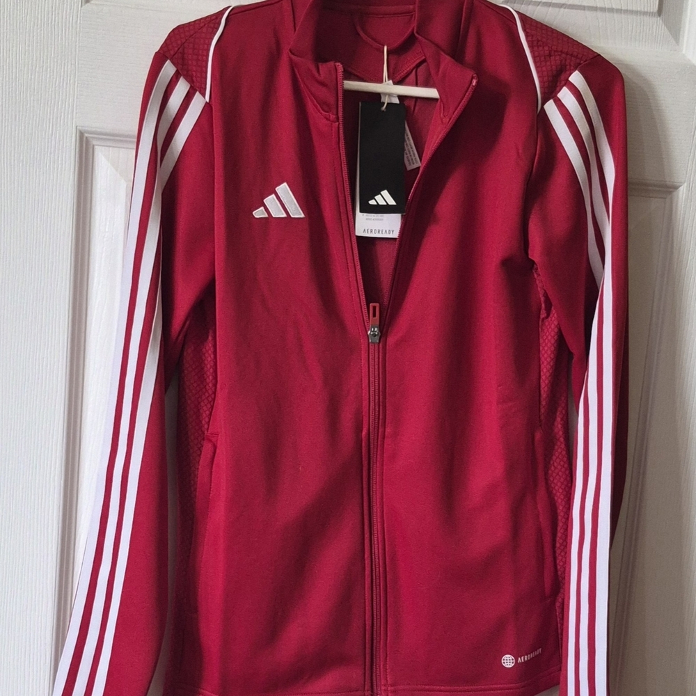 Adidas Aeroready Women's Red Bomber Jacket